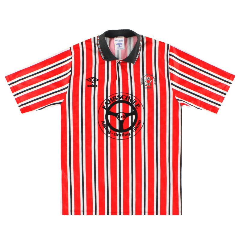 1990-92 Sheffield United Umbro Home Shirt #5 S - Classic Football Kit