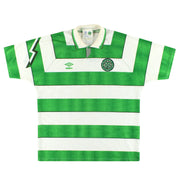 1991-92 Celtic Umbro Home Shirt XL - Classic Football Kit