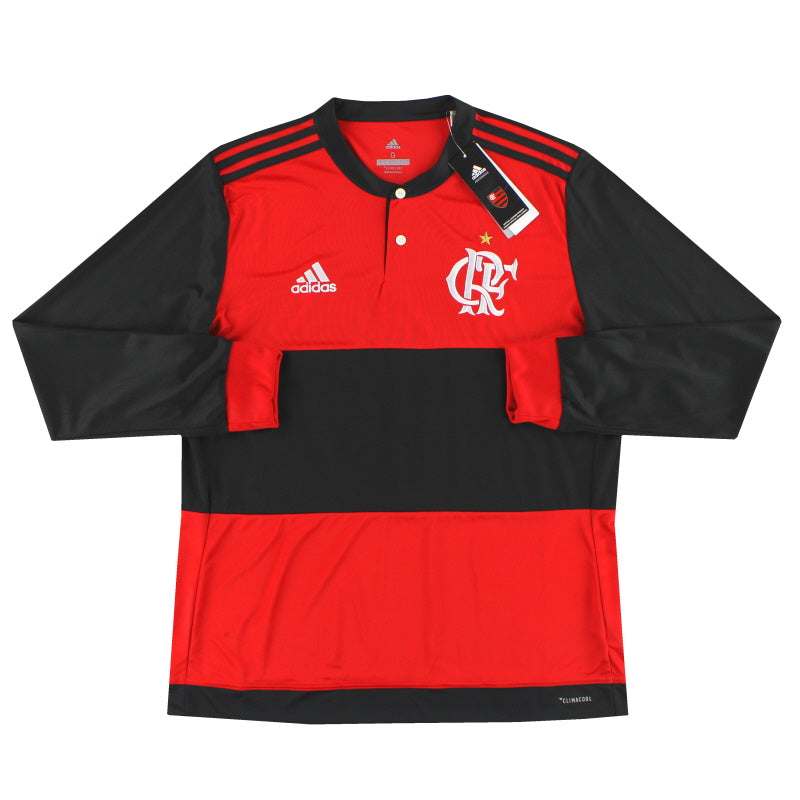 2017 Flamengo adidas Home Shirt #86 L/S *w/tags* - Classic Football Kit