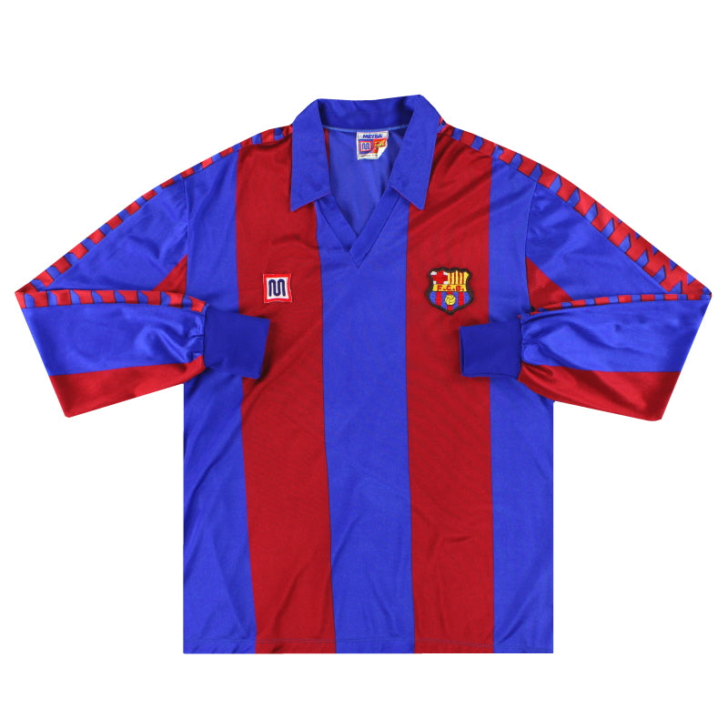 1982-89 Barcelona Meyba Home Shirt L/S *Mint* - Classic Football Kit