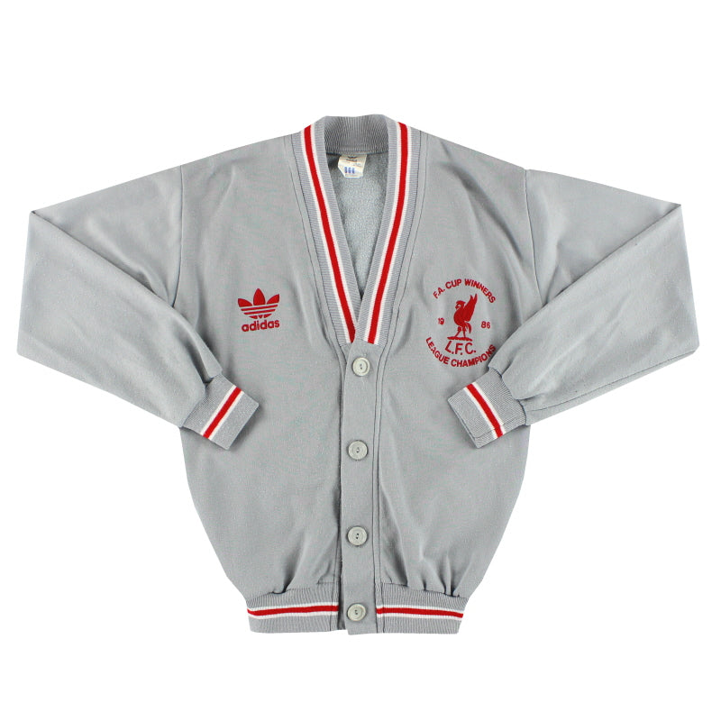 1986-87 Liverpool adidas 'Double Winners' Cardigan Y - Classic Football Kit