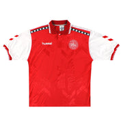 1996-98 Denmark Hummel Home Shirt XL - Classic Football Kit