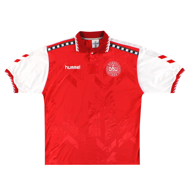 1996-98 Denmark Hummel Home Shirt XL - Classic Football Kit