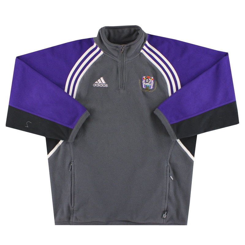 2001-02 Anderlecht adidas 1/2 Zip Fleece Top S - Classic Football Kit