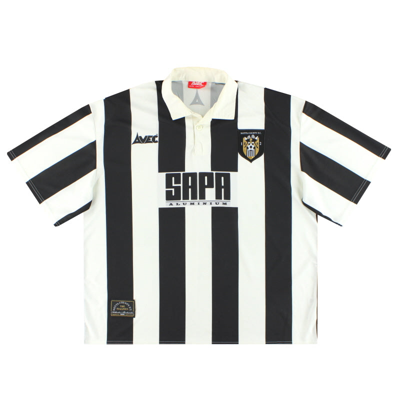 1997-99 Notts County Avec Home Shirt XL - Classic Football Kit