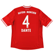 2013-14 Bayern Munich adidas Home Shirt Dante #4 XL - Classic Football Kit