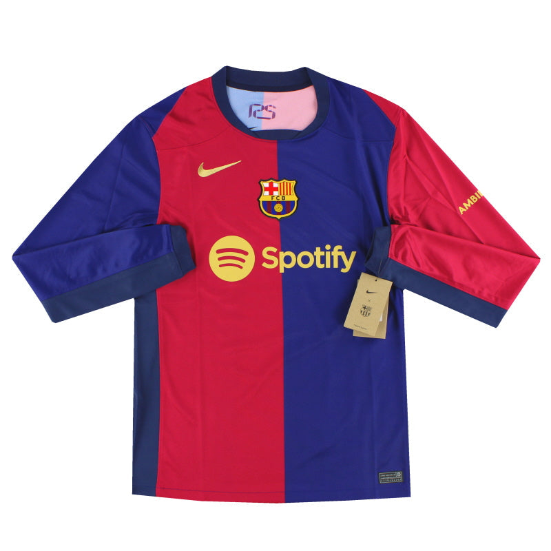 2024-25 Barcelona Nike Home Shirt L/S *w/tags* - Classic Football Kit