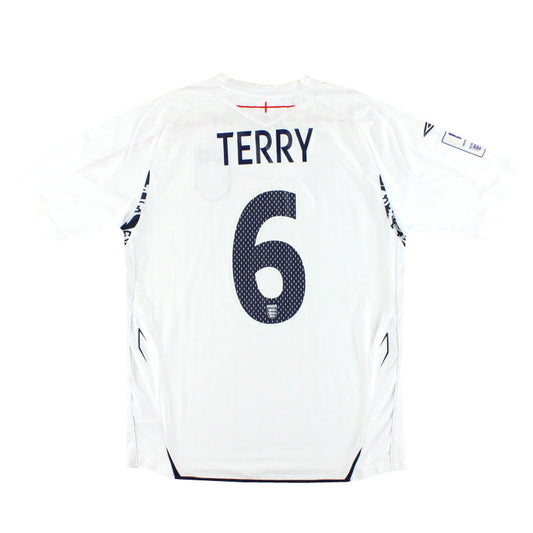 2007-09 England v Brazil Umbro Home Shirt Terry #6 L