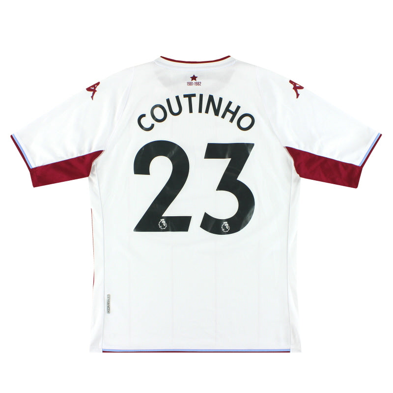 2021-22 Aston Villa Kappa Kombat Away Shirt Coutinho #23 L - Classic Football Kit