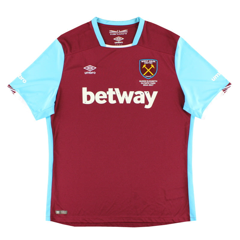 2016-17 West Ham Umbro Home Shirt XXL - Classic Football Kit