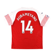 2018-19 Arsenal Puma Home Shirt Aubameyang #14 XL - Classic Football Kit