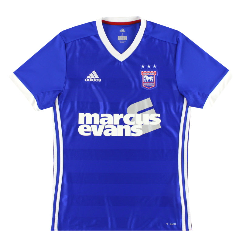 2017-18 Ipswich adidas Home Shirt *Mint* S - Classic Football Kit