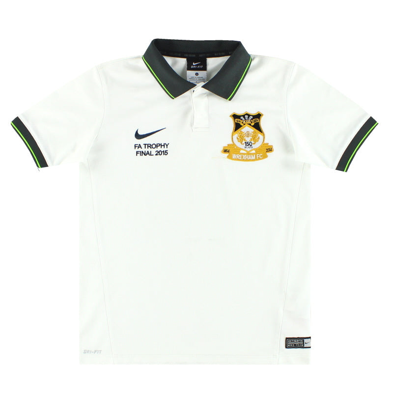 2015 Wrexham Nike 'FA Trophy Final' Polo Shirt S.Boys - Classic Football Kit