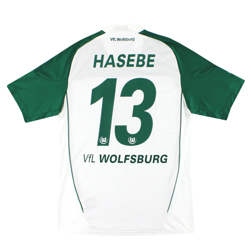 2010-11 Wolfsburg adidas Home Shirt Hasebe #13 *Mint* M - Classic Football Kit