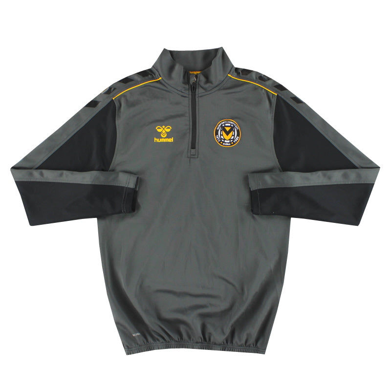 2020's Newport County Hummel 1/4 Zip Training Top - Classic Football Kit