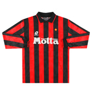 1993-94 AC Milan Lotto Home Shirt #9 L/S - Classic Football Kit