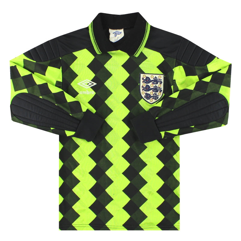 1988-90 England Umbro Goalkeeper Shirt #1 Y - Classic Football Kit