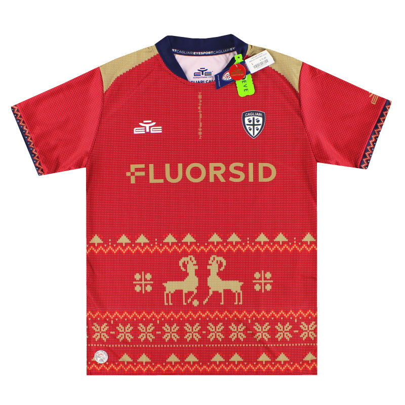 2022-23 Cagliari Christmas Pre-Match Shirt *BNIB* L - Classic Football Kit