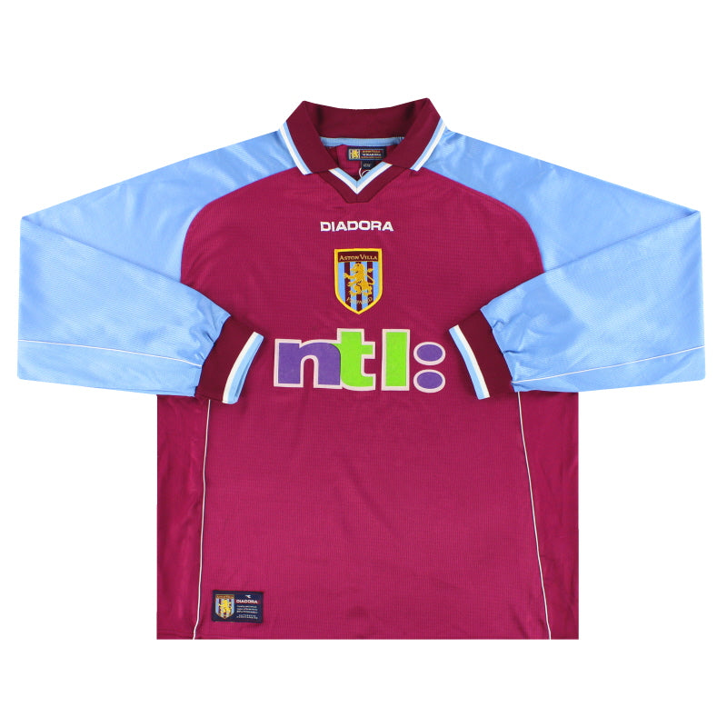 2000-01 Aston Villa Diadora Home Shirt L/S