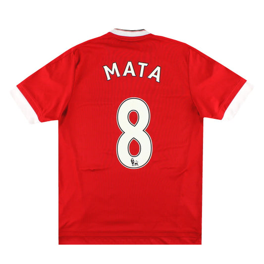 2015-16 Manchester United adidas Home Shirt Mata #8 M