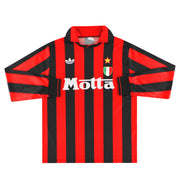 1992-93 AC Milan adidas Home Shirt L/S - Classic Football Kit