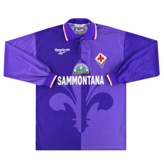 1995-96 Fiorentina Reebok Match Issue Home Shirt L/S #9 XL