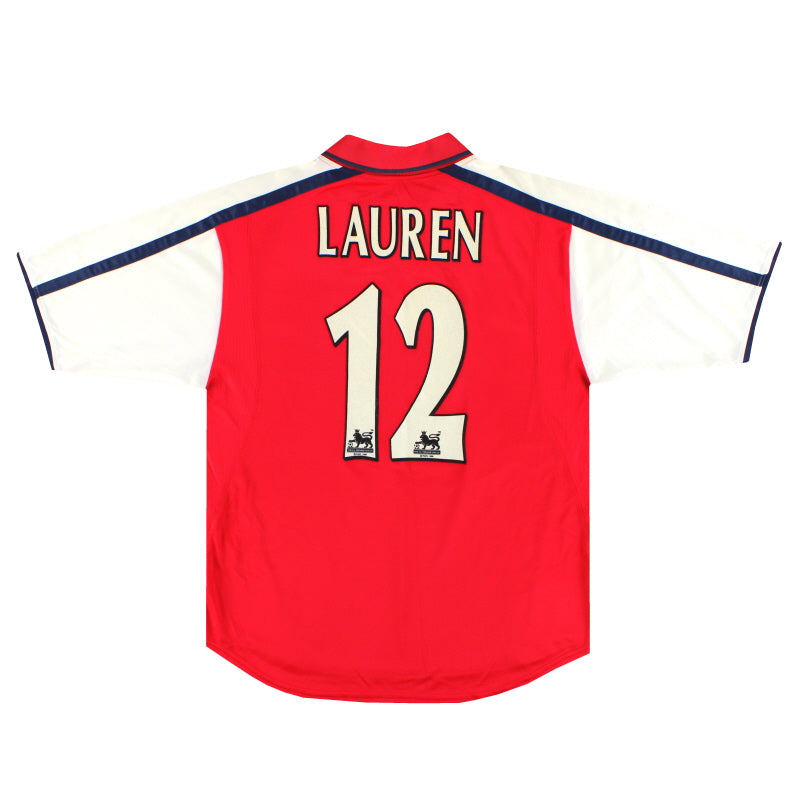 2000-02 Arsenal Nike Home Shirt Lauren #12 L - Classic Football Kit