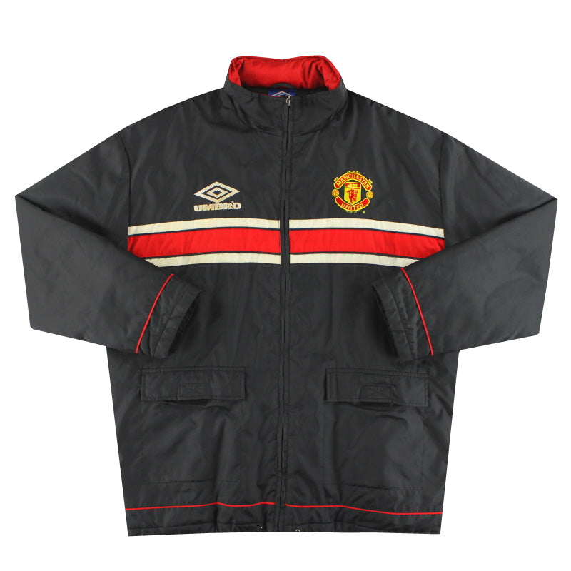 1998-99 Manchester United Umbro Padded Bench Coat XL - Classic Football Kit