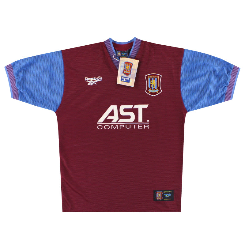 1997-98 Aston Villa Reebok Home Shirt *w/tags* L - Classic Football Kit