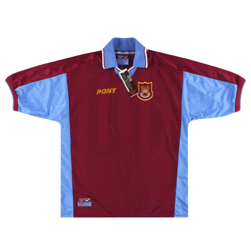 1997-98 West Ham Pony Home Shirt *w/tags* L - Classic Football Kit