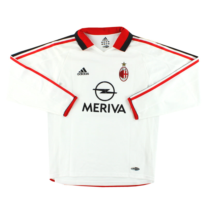 2003-04 AC Milan adidas Player Issue Away Shirt #3 L/S *As New* - Classic Football Kit