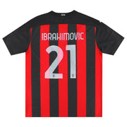 2020-21 AC Milan Puma Authentic Home Shirt Ibrahimovic #21 XXL - Classic Football Kit