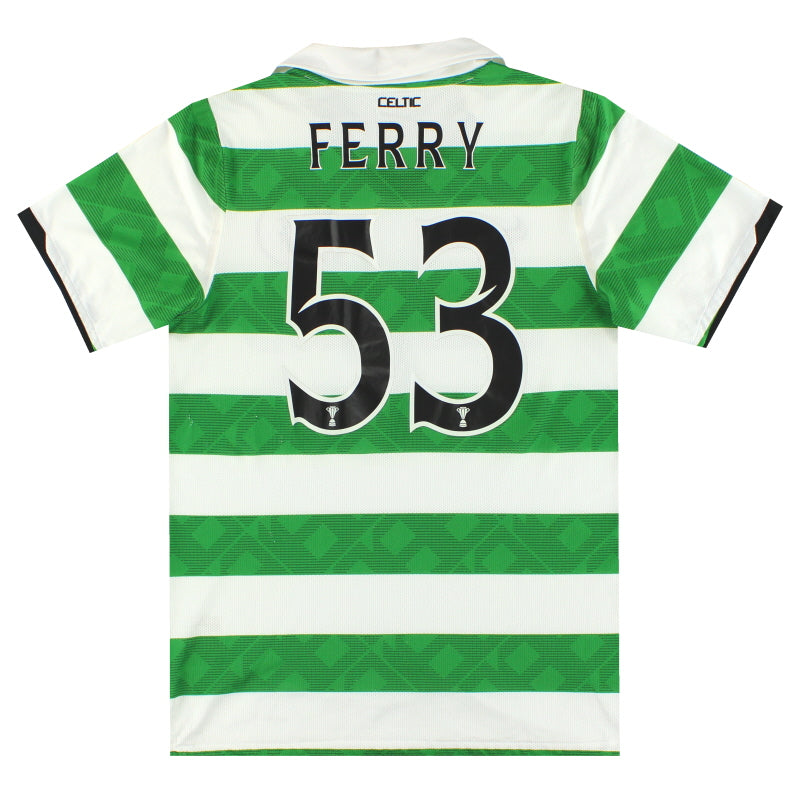 2010-11 Celtic Nike Player Issue Home Shirt Ferry #53 M - Classic Football Kit