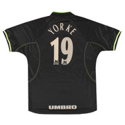 1998-99 Manchester United Umbro Third Shirt Yorke #19 L - Classic Football Kit