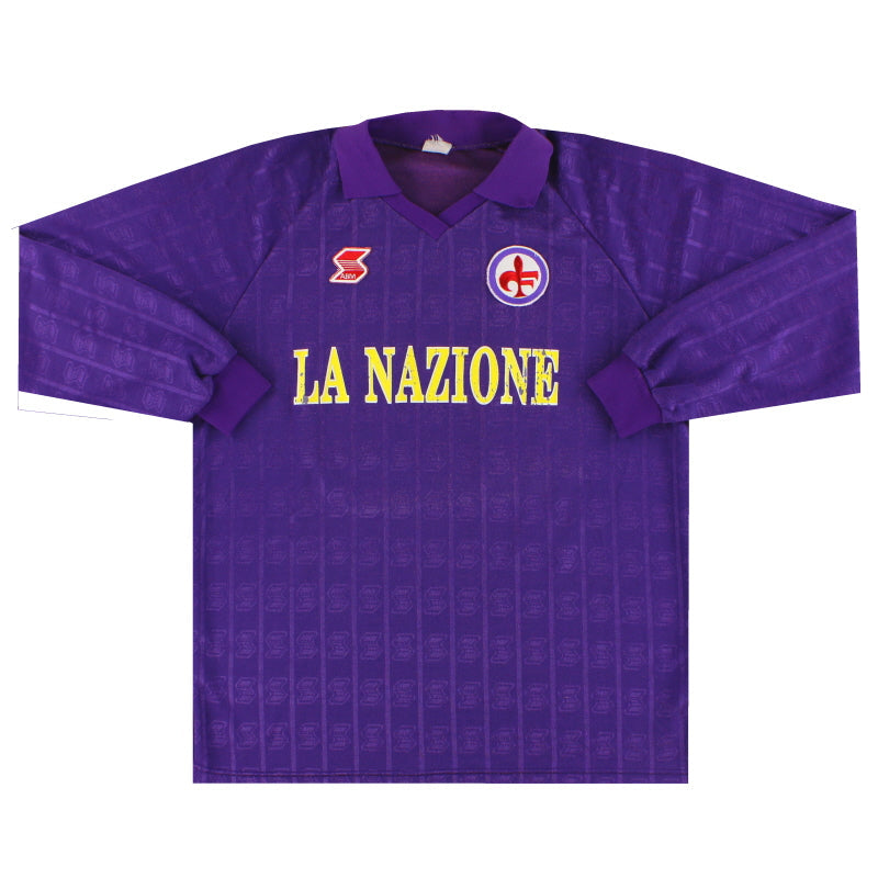 1989-90 Fiorentina Home Shirt #13 L/S - Classic Football Kit