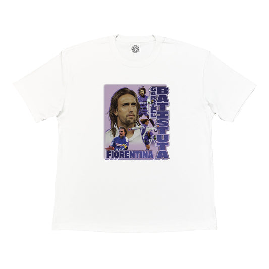 Fiorentina Batistuta Bootleg Tee, Small / Fiorentina / White