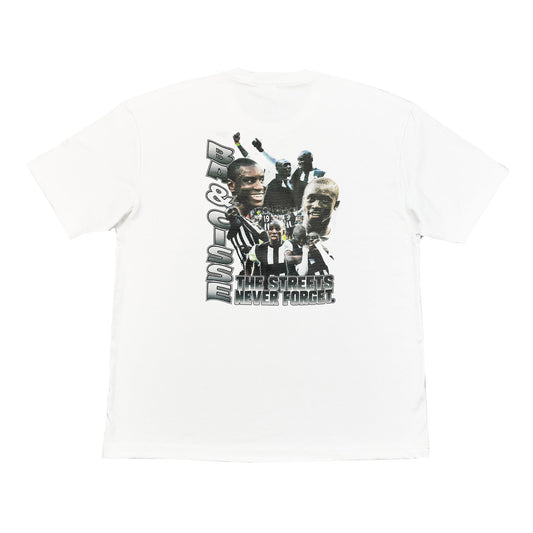 NEWCASTLE UNITED BA & CISSE BOOTLEG TEE, Cult Kits, Medium / Newcastle / White