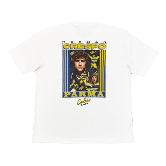 PARMA HERNAN CRESPO BOOTLEG TEE, Cult Kits, Medium / Parma / White
