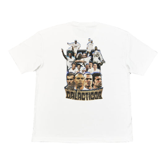 REAL MADRID THE GÁLACTICOS BOOTLEG TEE | Cult Kits, Small / Real Madrid / White