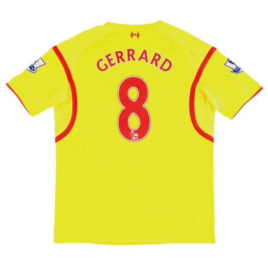 2014-15 Liverpool Warrior Away Shirt Gerrard #8 L