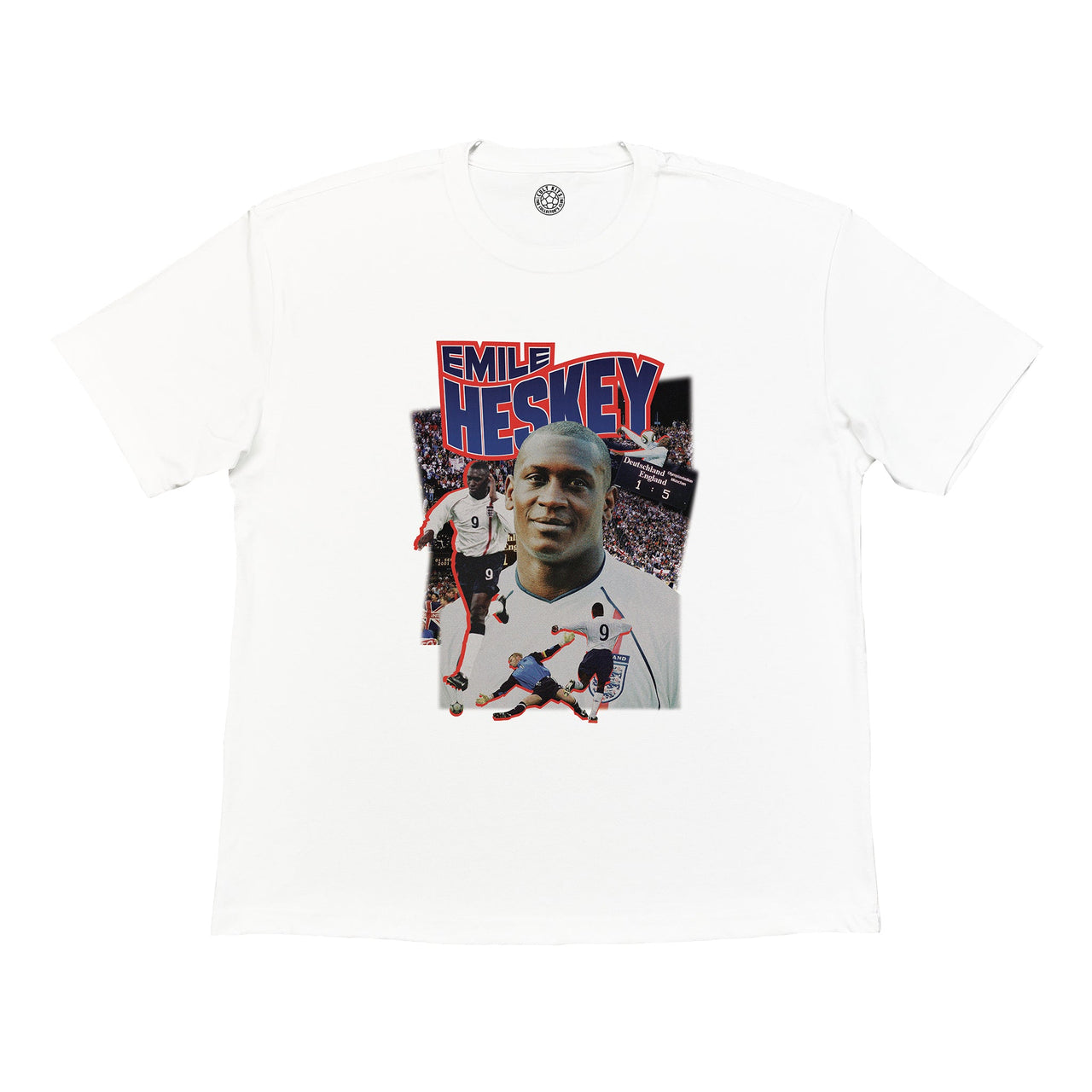 England Heskey Bootleg Tee, Medium / England / White
