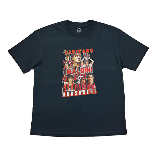 AC MILAN IL CAPITANO MALDINI BOOTLEG TEE, Cult Kits, Small / AC Milan / Black