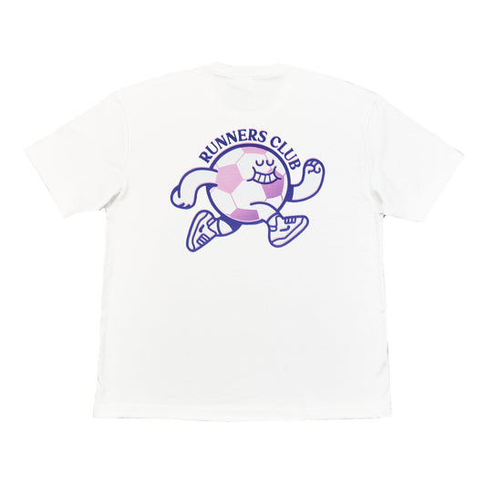RUNNERS CLUB FOOTBALL TEE | Cult Kits, Small / Runners Club / White