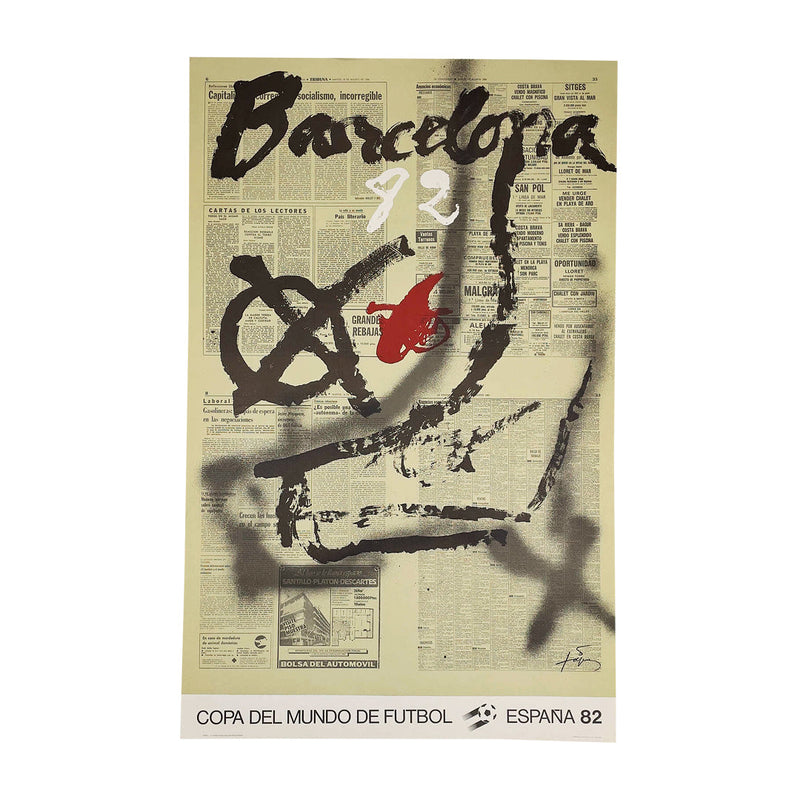 1982 Barcelona Copa Del Mundo De Futbol Espana Original Print