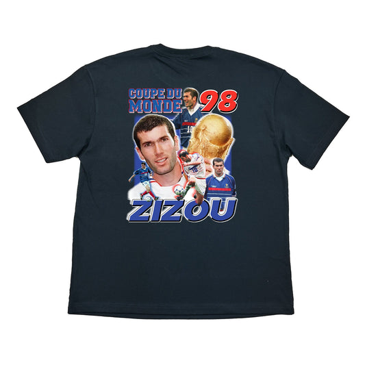 World Cup Zizou 98 Bootleg Tee, XXL / France / Black