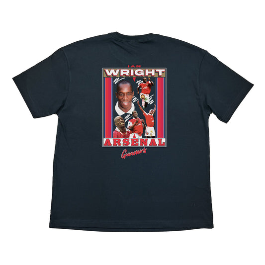 ARSENAL IAN WRIGHT BOOTLEG TEE, Cult Kits, Large / Arsenal / Black