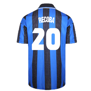 1998 Inter Milan Score Draw Home Shirt (M) (Excellent) (RECOBA 20)_1