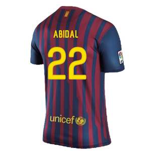 Barcelona 2011-12 Home Shirt (L) (Very Good) (Abidal 22)_1