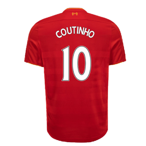 Liverpool 2016-17 Home Football Shirt (Excellent) (Coutinho 10)_1