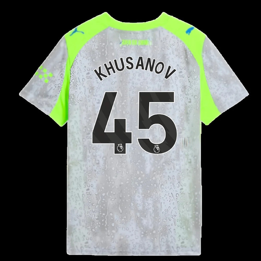 2025-2026 Man City Third Shirt (Kids) (Khusanov 45)_0